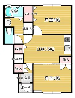 メゾンソレイユ【1階】の間取り