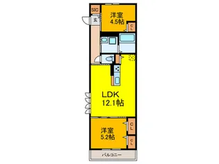 Grace八尾南【2階】の間取り