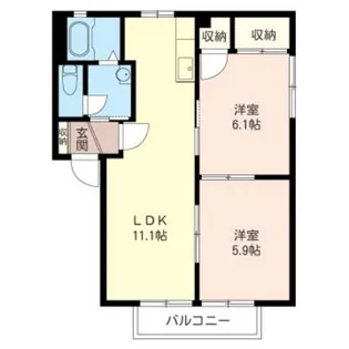 カサベルデ赤坂B【1階】の間取り