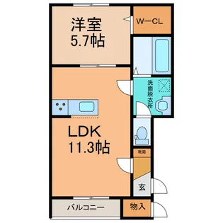 Rutile(ルチル)【2階】の間取り