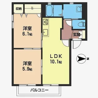 バリュージュY・K【2階】の間取り