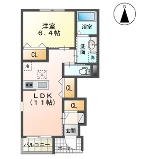 グリーンルーム【1階】の間取り