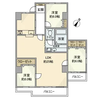 マンション雅叙苑5号棟【3階】の間取り