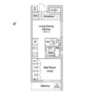 コンフォリア早稲田【3階】の間取り