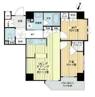 ジェイパーク神楽坂【3階】の間取り