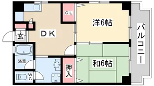 第4エンシンハイツ【2階】の間取り