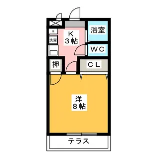 コーポグランメールII【1階】の間取り