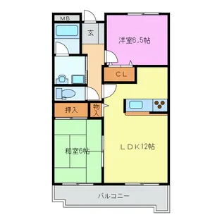 グランメール勝田 II【3階】の間取り