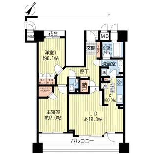 クラッシィ白金台シティハウス【3階】の間取り