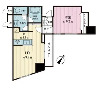 カテリーナ代々木プレイス【2階】の間取り