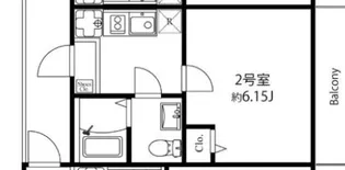 横浜コリーヌモダン【3階】の間取り