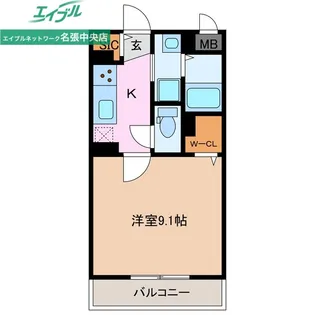 モンパールオキツモ希央台【2階】の間取り