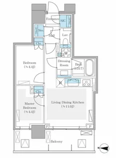パークシティ中野ザタワー ブリーズ【17階】の間取り
