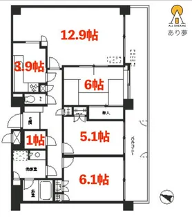 パティオ本牧【3階】の間取り