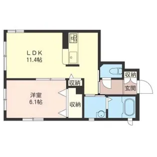 ルーチェ本太【1階】の間取り