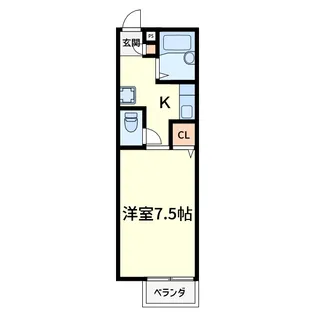 ユーハイツ千【2階】の間取り