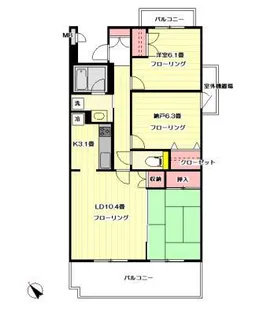 善福寺パークフラッツ【2階】の間取り