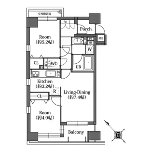 秀和溜池山王レジデンス【11階】の間取り