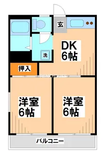 西調布ハイム【2階】の間取り