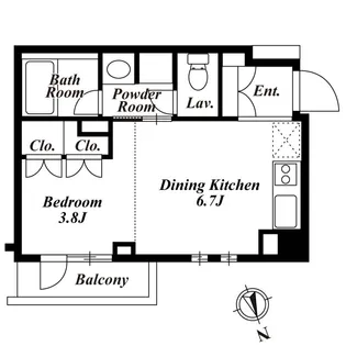 KDXレジデンス高輪【1階】の間取り