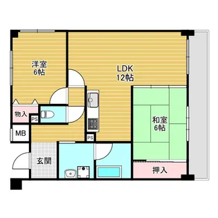 スプリング・リバーII【3階】の間取り