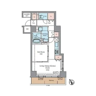 ラグゼナ北千住II【5階】の間取り