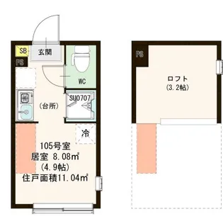 レギュームデテ成田東【1階】の間取り