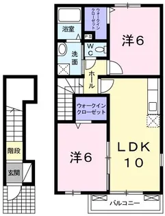 サンスクエアB【2階】の間取り
