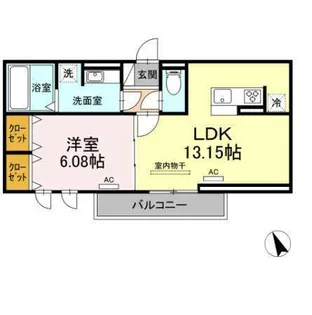 グランディール緑丘【1階】の間取り