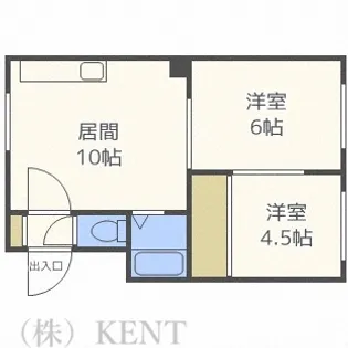 コーポ八軒B棟II【1階】の間取り