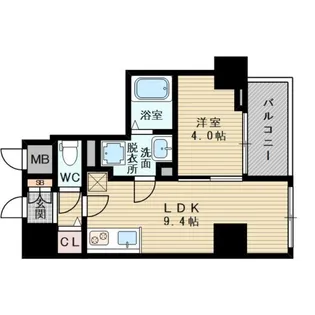 ローズコーポ堺筋本町【3階】の間取り