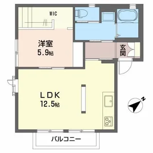 ARIES大富B【1階】の間取り