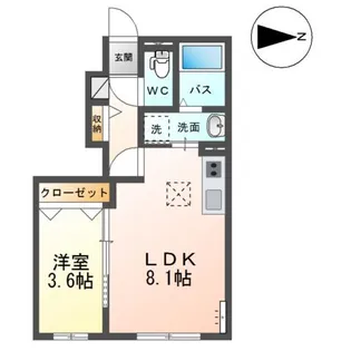 トリコロールIII【1階】の間取り