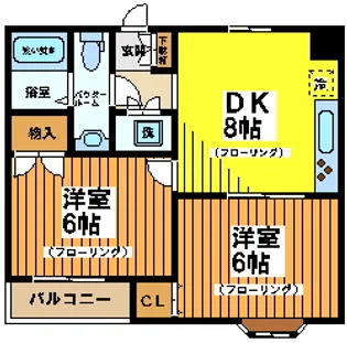 マインド和亜【3階】の間取り