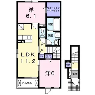 ル・ベリエ【2階】の間取り