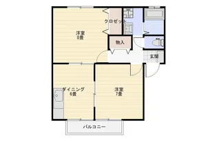 ジュネスコート片山【2階】の間取り