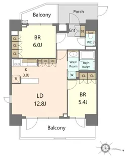 シェフルール雪が谷大塚ステーションスイート【4階】の間取り