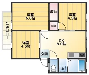 セジュールホンダA棟【2階】の間取り