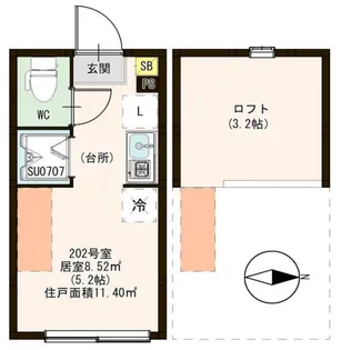 ハーモニーテラス東新小岩【2階】の間取り