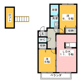 ドエルAnise【2階】の間取り