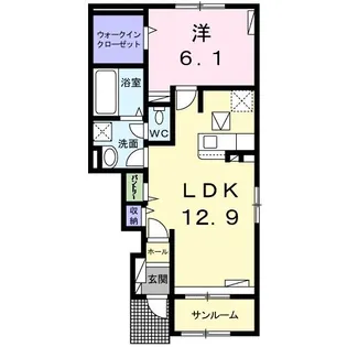 リクワイヤドIII【1階】の間取り