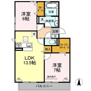 タウンコート【1階】の間取り
