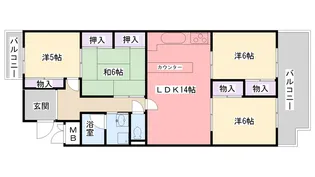 香枦園第2マンション【3階】の間取り