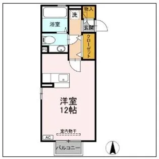 プレーヌハイム【2階】の間取り