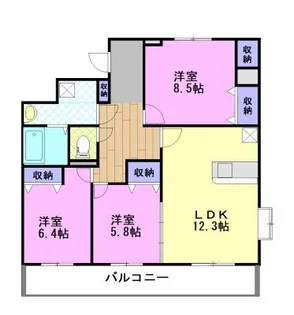 リバーサイド天神【4階】の間取り