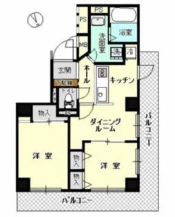 ルミネ大和【10階】の間取り