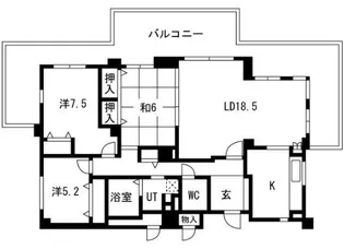 御所西パーク・ホームズ洛楽荘【7階】の間取り