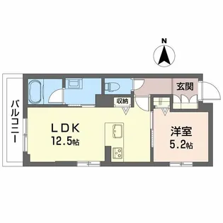 ヴェスプッチ 二条城【2階】の間取り
