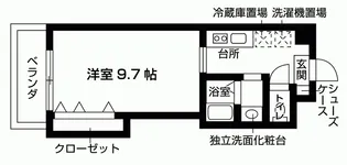クィーンズコート久津川【2階】の間取り