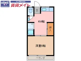 岩渕松鶴【2階】の間取り